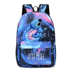 Introducing the Cartoon Theme Stitch Backpack, a charming and functional accessory designed to keep all your essentials organized while adding a playful touch to your daily routine. This backpack is perfect for students and fans of fun, animated designs. Dimensions: Measuring 43x30x11 cm, this backpack offers ample space for books, notebooks, and other daily essentials. Material: Made from durable polyester, ensuring long-lasting use and easy maintenance. Design: Features a vibrant cartoon stitc Disney Backpack For End Of School Year, Themed Backpack For Back To School, Themed Blue Backpack For End Of School Year, Themed Backpack With Character Print For Back To School, Stitch Things, Stitch Backpack, Animated Emoticons, Handstamped Bracelet, Cartoon Theme