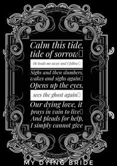 a black and white poster with the words,'calm this tide side of sorcex