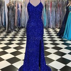 Home · SofieProm · Online Store Powered by Storenvy Neon Prom Dress, Blue Mermaid Prom Dress, Sweep Train Prom Dress, Royal Blue Prom, Sparkly Prom Dress, Prom 2022, Halter Prom Dresses, Prom Dress Inspo, Sparkly Prom Dresses