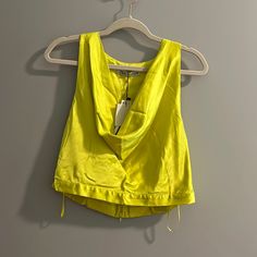 New Zara Satin Neon Green Tank, Size Xl. With Tags. Yellow Zara Top For Party, Zara Yellow Party Top, Fitted Yellow Zara Top, Yellow V-neck Top For Party, Yellow Party Blouse For Spring, Yellow Spring Party Blouse, Yellow V-neck Top For Night Out, Fitted Neon Yellow Top For Summer, Fitted Neon Yellow Tops