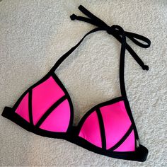 Victoria’s Secret Bikini Top. Brand New. Size Small. Pink Sporty Swimwear For Beach Season, Sporty Pink Swimwear For Poolside, Sporty Pink Swimwear For Beach Season, Pink Swimwear For Beach Season Sports, Pink Swimwear For Sports And Beach Season, Pink Sports Swimwear For Summer, Pink Swimwear For Sports During Beach Season, Fitted Pink Swimwear For Sports, Sporty Pink Swimwear For Summer