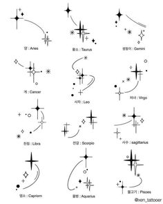 zodiac symbols and their meanings are shown in this diagram, which shows the different signs