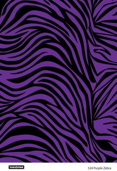 a purple zebra print background with black and white stripes on it's side,