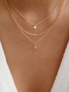 Yellow Gold Fashionable Collar  Zinc Alloy   Embellished   Women's Fashion Jewelry Minimalist Gold Jewelry Layered, Gold Stacked Necklaces Simple, Simple Gold Necklace Stack, Gold Stackable Necklaces, Basic Gold Jewelry, Jewelery Aesthic, Summer Necklace Stack, Dainty Necklace Stack, Gold Stacked Necklaces