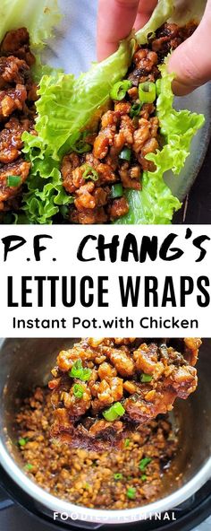 lettuce wraps with chicken are the perfect lunch or appetizer to eat