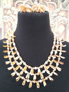 ON SALE Very unique multi strand Germany signed mid-century necklace cluster earrings set in very good vintage condition. Earrings measure approximately 2 inches by 1 and 1/4 inch. Necklace measures 23 in Long Costume Jewelry Sets, Mid Century Jewelry, Cluster Earrings, Pricing Jewelry, Multi Strand, Earrings Set, Photo Jewelry, Costume Jewelry, Jewelry Set