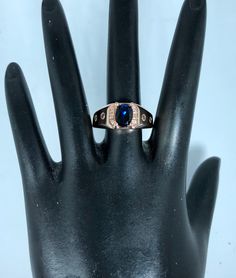 Hi The center stone of this ring is a natural blue sapphire,it is 8x6 mm, oval shape, v s clarity, 1.35 carats. The ring also has 6 diamonds, 1.25 mm, SI1 clarity, 0.05 ctw, they are hand set. The ring is made in 14k solid gold. The weight of the ring is 8 grams I have 3 of this rings, one in white, one in yellow, and one in rose gold. I offer free sizing for this rings to any size. Please send me a message to let me know the color of the gold and the size that you need. If you have any question Monica Rose, Blue Sapphire Diamond, Natural Blue Sapphire, Men's Ring, Sapphire Diamond, Oval Shape, Sapphire Ring, Blue Sapphire, Wedding Engagement