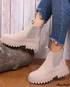 Color: Apricot, Size: US11 Platform Boots Women, Gothic Boots, Boots For Short Women, Platform Ankle Boots, Martin Boots, Chunky Boots, Winter Boots Women, Chelsea Boot, Winter Shoes