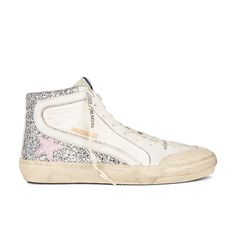 Nwt- Brand New Authentic Golden Goose- Revolve Slide Sneaker In Pink & White Pink & White Size 40 Fits Size 9-10 Womens Purchased Wrong Size - Too Big For 8 1/2 Shoe Sized Foot Red Trench Coat, Goose Shoes, Golden Goose Sneakers, Swim Shoes, Sole Sneakers, Golden Goose Shoes, Levi Jeans 501, Distressed Black Jeans, Golf Shoes