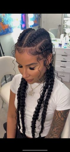 Mma Hairstyles, Bob Undercut, Two Braid Hairstyles, 40 Women, Quick Braided Hairstyles, Braids With Extensions, Hairdos For Curly Hair, Women's Hairstyles, Cornrow Hairstyles