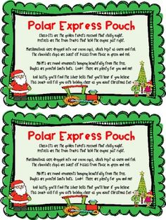 two polar express coup cards with santa clause on the front and snowman on the back