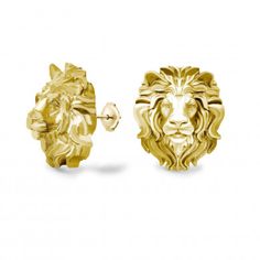 Our Signature Lion earrings are a three-dimensional replica of the Robert Bicknell Fine Jewellery logo. Each lion is approximately 10 mm in size, which makes these solid gold stud earrings ideal for daily wear. Matching pendants are also available in this collection, including a small and a large version.  Discover more coloured gemstone earrings in our collection here. If you’d like to commission bespoke jewellery pieces inspired by our Signature Lion, speak to a member of our team.  The Signat Lion Jewellery, Jewellery Logo, Matching Pendants, Lion Earrings, Lion Jewelry, Jewelry Logo, Gold Cufflinks, Local Jewelry, Gold Piece