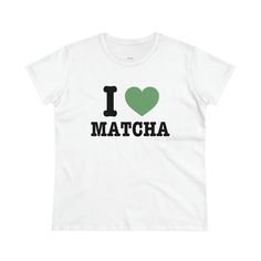 I Love Matcha Baby Tee  𐙚 SIZING Please find the size chart in listing photo before purchasing. We recommended measuring a t-shirt you already own to get the best fitting t-shirt. This tee will fit tighter than a regular unisex tee! 𐙚 CARE/ WASH Maintain garment quality by washing inside out in cold water on a gentle cycle  Tumble dry low or air dry for optimal care  Avoid bleach and fabric softeners  Do not dry clean or iron directly on the design  𐙚 SHIPPING Custom orders may take longer to process but your items usually will ship in 2-7 business days. Products shipped from US. 𐙚 Thanks for shopping TinyCakeStore 𐙚 Unisex Graphic Tee With Name Print, Green Short Sleeve T-shirt For Family Matching, Family Matching Fitted T-shirt With Name Print, Fitted Family Matching T-shirt With Name Print, Family Matching Fitted Graphic T-shirt, Unisex Family Matching T-shirt With Screen Print, Green Family Matching T-shirt With Graphic Print, Family Matching Green T-shirt With Graphic Print, White Print Name T-shirt In Cotton