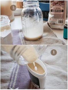 two pictures showing how to make an iced drink