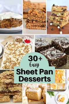 Easy Sheet Pan Desserts That Are Crowd Pleasing Sheet Pan Multiple Desserts, Easy Sheet Pan Bars, Tray Bakes Desserts, Easy Sheet Pan Desserts, Sheet Pan Bars