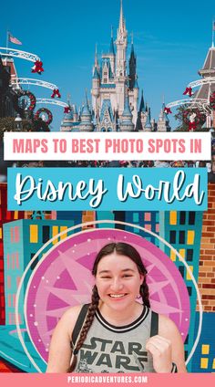 Read this Walt Disney World travel guide to the top photo ops and instagram spots in Disney World parks including Epcot, Hollywood Studios, Magic Kingdom, and Animal Kingdom. This guide is good for 2021 and has detailed maps to each Instaworthy location including the galaxy purple wall, bubblegum wall, and more! | instagram ideas | Disney World tips | WDW hacks | Walt Disney World hacks | Disney World hacks | Disney photoshoot | Disney World photoshoot | Disney vacation | Disney trip | Disney World Hacks, Disney Photoshoot, Best Cameras For Travel, Disney World Travel, Disney World Tips, Family Disney Trip, Disney Paris, Purple Wall, Budget Vacation