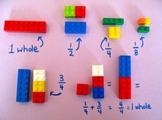 legos and numbers are arranged in different ways to make them look like they have been made out of legos