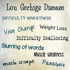 ALS/Lou Gehrig's Disease-- for all of you people dumping ice on your heads instead of donating.... ALS is a real thing and your donations go to good causes, like finding a cure. Mental Health Counseling, Muscle Weakness, Mental Health Disorders, Neurological Disorders, Mental Disorders, The Pit