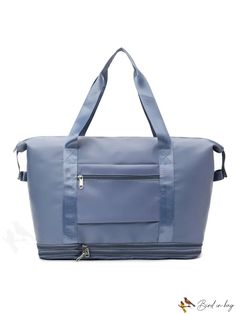 BirdinBag - Stylish Zippered Travel Bag with Spacious Interior - Ideal for Fashionable Jetsetters Trendy Foldable Rectangular Bag, Trendy Rectangular Foldable Bags, Functional Foldable Tote Bag, Blue Foldable Tote Bag, Blue Foldable Travel Bag, Everyday Blue Foldable Bag, Foldable Tote Bag For On-the-go, Foldable Rectangular Bag For On-the-go, Foldable Shoulder Bag For Everyday Use