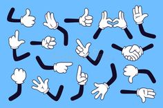 an image of cartoon hands doing different things on the same page as well as pointing fingers at each other