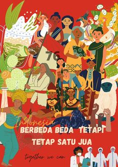 an advertisement for the berbeda beda teapa tetap satu jua