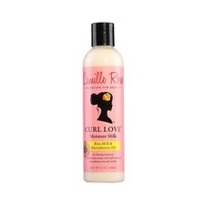 Camille Rose Natural Curl Love Milk - 8oz Detangle Curly Hair, Camille Rose, Low Porosity Hair Products, Hair Porosity, Rice Milk, Macadamia Oil, Curl Cream, Best Moisturizer, Types Of Curls