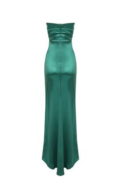 This dress is out of this world! It's a wrap tube top dress with a hint of sass and a whole lot of drape. Show off your unique style in this striking green hue! (Perfect for turning heads and breaking hearts). Gentle Dry Clean Only Colour may vary due to lighting on images. The product images (without model) are closest to the true colour of the product.Item runs true to size chart and is cut to suit our size chart. Please refer to our size chart for the best fit. Do not size up or down. Pre-draped Green Evening Dress, Dark Green Evening Dress For Gala, Dark Green Gala Evening Dress, Green Draped Silk Dress, Green Strapless Evening Dress With Fitted Bodice, Green Pre-draped Party Evening Dress, Green Maxi Dress With Fitted Bodice For Gala, Green Satin Gala Dress, Green Pre-draped Maxi Dress