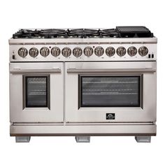 Forno 48 Capriasca Dual Fuel Range with 240v Electric Oven - 8 Burners, Griddle, and 160,000 BTUs (FFSGS6187-48) Ranges Forno Refrigerator Wall, Microwave Drawer, Luxury Appliances, Steel Tub, Dual Fuel Ranges, Mount Hood, Wall Mount Range Hood, Built In Dishwasher, Appliance Packages