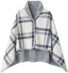 PRICES MAY VARY. One Size Fits Most，lightweight, soft, and fits most women, men, and kids. Wearable Blanket - This throw wrap blanket poncho made with flannel and polyester material offers the most comfortable and practical wear. Ideal for keeping you cozy while lounging and watching TV on your sofa/bed 3 in 1 design - Adjustable snap design helps prevent the blanket from slipping off the shoulders when you move around and makes it easy to wear it in different styles, such as a poncho, cape, and Fleece Poncho, Elegant Shawl, Blanket Shawl, Plaid Blanket, Capes For Women, Estilo Preppy, Mens Flannel, Cozy Flannel, Wearable Blanket