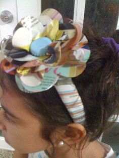 paper head piece Paper Head, Junk Kouture, Head Piece, Headpiece, Eye Mask, Sleep Eye Mask, Beauty