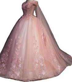 Quinceanera Dress Appliques Beading Floor-Length Pink Tulle Formal Dress - TulleLux Bridal Crowns &  Accessories Tulle Formal Dress, Quinceanera Dress, Beaded Bodice, Pink Tulle, Applique Dress, Quinceanera Dresses, Bra Styles, Full Skirt, Quinceanera