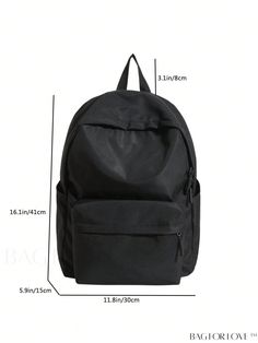 BagForLove - Black minimalist medium classic backpack Product Description Color Black Composition 100% Polyester Bag Size Oversized Pattern Type Plain Material Polyester Type Classic Backpack Size Chart INCH CM Handle Height Bag Height Bag Width Bag Length 34.6 inch 11.8 inch 5.9 inch 16.1 inch Handle Height Bag Height Bag Width Bag Length 88 cm 30 cm 15 cm 41 cm Details Pictures Similar Products h2 { text-align: center; } /* æ¢è¡ */ li{ white-space: normal; word-break: break-all; word-wrap: break-word; } .red-box { width: 100%; display: flex; flex-direction: row; flex-wrap: wrap; justify-content: center; } .red-box > div { width: 190px; height: 250px; margin: 10px; } .red-box > div > a > img { width: 190px; height: 250px; } .size-box { width: 100%; margin: auto; white-space: nowrap; } . Classic Large Capacity Backpack For School, Classic School Backpack With Large Capacity, Classic Large Capacity School Backpack, Classic Softback School Backpack, Rectangular Backpack For Students, Solid Rectangular Backpack For Students, Classic School Backpack With Pockets, Rectangular Solid Color Backpack For Students, Everyday Casual Backpack