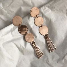 Lola Earrings in Rose Gold Rose Gold Hammered Dangle Earrings, Hammered Copper Drop Earrings, Hammered Rose Gold Brass Earrings, Contemporary Hand Forged Metal Earrings, Elegant Hammered Bronze Earrings, Rose Gold Hammered Metal Earrings, Minimalist Hammered Bronze Earrings, Modern Hand Forged Bronze Earrings, Electroformed Rose Gold Dangle Earrings