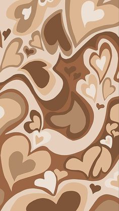 an abstract background with hearts in brown and white