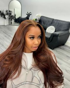 Honey Brown Hair, Brown Hair Dye, Blowout Hair, Hair Laid, Body Wave Hair, Lace Hair, Wave Hair, Hair Inspo Color, Light Brown Hair