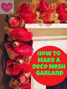 how to make a deco mesh garland for valentine's day or any special occasion