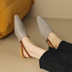 CHIKO Jessa Square Toe Block Heels Slingback Shoes feature leather upper, leather lining, rubber sole. Heel height is approx. 0.8" (2 cm) Heels Slingback, Chiko Shoes, Square Toe Shoes, Ballerina Shoes Flats, Colorful Shoes, Low Heel Shoes, Slingback Shoes, Ballerina Shoes, Shoe Covers