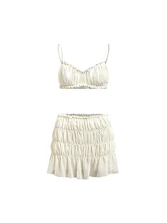 Looking for the ideal outfit to make a statement at your next summer event? We now have a Ruffled Spaghetti Strap Top and Skirt Set! The ruffled spaghetti straps offer a flirty touch, and the low waist skirt lengthens your silhouette for a pleasing appearance. Materials: 95% Polyester, 5% Cotton Stretch Level: Slight Stretch Style: Casual, Chic Details: Ruffled edges, adjustable straps Waist Line: Low Waist Pattern: Solid Color Imported Disclaimer: Colors may vary slightly due to monitor settings. Low Waist Skirt, Top With Skirt, Top And Skirt Set, Monokini Swimsuits, Spaghetti Strap Top, Denim Romper, Denim Maxi Skirt, Plain Tops, Top And Skirt