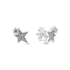 PRICES MAY VARY. Title: PANDORA Sparkling Asymmetric Stars Stud Earrings - Stackable Earrings for Women - Great Gift for Her - Sterling Silver & Cubic Zirconia. Product Type: Departments > Women > Jewelry > Earrings > Stud Pandora Earrings Studs, Pandora Star, Pandora Earrings, Bracelet Pandora, Star Earrings Stud, Jewelry Lookbook, Star Studs, Girly Jewelry, Butterfly Earrings