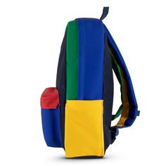 This spacious Polo Ralph Lauren backpack keeps your school essentials organized in style. Featuring a large main compartment, front zip pocket and internal laptop sleeve, it has plenty of room for books, clothes, tech and water bottle. Adjustable padded straps provide a comfortable carrier with stabilizing closure. Proud pony embroidery and colorblocked design make it perfect for any Instagrammed school day. Casual Backpack With Zipper For Study, Casual School Backpack With Zipper Pocket, Casual Backpack With Zipper Pocket For Study, Casual Study Backpack With Zipper Pocket, Sporty Multicolor Student Backpack, Sporty School Backpack With Zipper Pocket, Functional School Backpack With Zipper Pocket, Multicolor School Backpack With Zipper Closure, Back To School Blue Backpack With Water Bottle Pocket