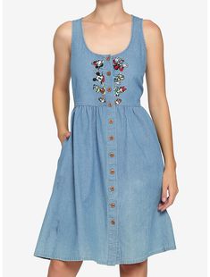 Disney Mickey & Friends Characters Chambray Dress Tiki Dress, Plus Size Disney, Jungle Cruise, Disney Dress, Her Universe, Friends Characters, Disney Beauty And The Beast, Disney Dresses, Chambray Dress