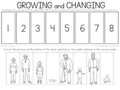 the growth and changing worksheet for children to learn how to count numbers in order to