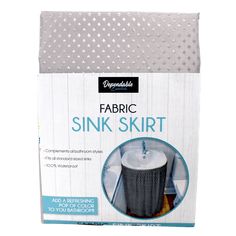 an image of fabric sink skirt