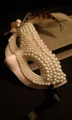 imgfave Pearl Mask, Day Of The Dead Mask, Masked Ball, Venetian Masks, White Mask, Mardi Gras Party, Mardi Gras Mask, Pearl And Lace