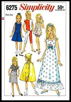 children's dress patterns from the 1960s