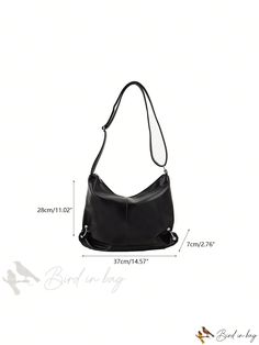 Bird in Bag - Black Large Capacity Hobo Bag Large Capacity Black Bucket Bag For On-the-go, Black Hobo Shoulder Bag For On-the-go, Trendy Black Hobo Bag Backpack, Black Bucket Bag For Travel With Large Capacity, Black Bucket Bag With Large Capacity For Travel, Large Capacity Black Bucket Bag For Travel, Versatile Black Hobo Bag For Daily Use, Casual Black Hobo Bag For On-the-go, Black Hobo Bag Backpack For Daily Use