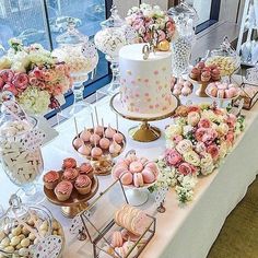 an image of a table full of desserts and cakes on twitter for the party