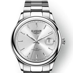 Designed to blend well with your luxurious attire, this automatic self-winding watch for men has a crystal sapphire dial window and a hidden clasp push button. The mechanical wristwatch has a 5-bar water resistance depth, round shaped stainless steel casing and a stainless steel band. It's a luminous watch with a complete calendar and auto date.Specifications Water Resistance Depth: 5Bar Style: Luxury Origin: Mainland China Movement: Automatic Self-Wind Movement: CAL.821A Model Number: K908G Ite Elegant Stainless Steel Watch With Date Display, Elegant Stainless Steel Watches With Date Display, Elegant Stainless Steel Watch Accessories With Date Display, Formal Stainless Steel Watches With Date Display, Formal Silver Watches With Date Display, Business Watch Accessories With Date Indicator In Stainless Steel, Classic Silver Automatic Watch, Elegant Stainless Steel Chronometer Watch Accessories, Silver Watch Accessory With Date Display For Business