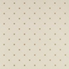 a white and gold wallpaper with small stars on it