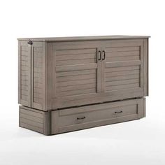 a large wooden chest with two drawers